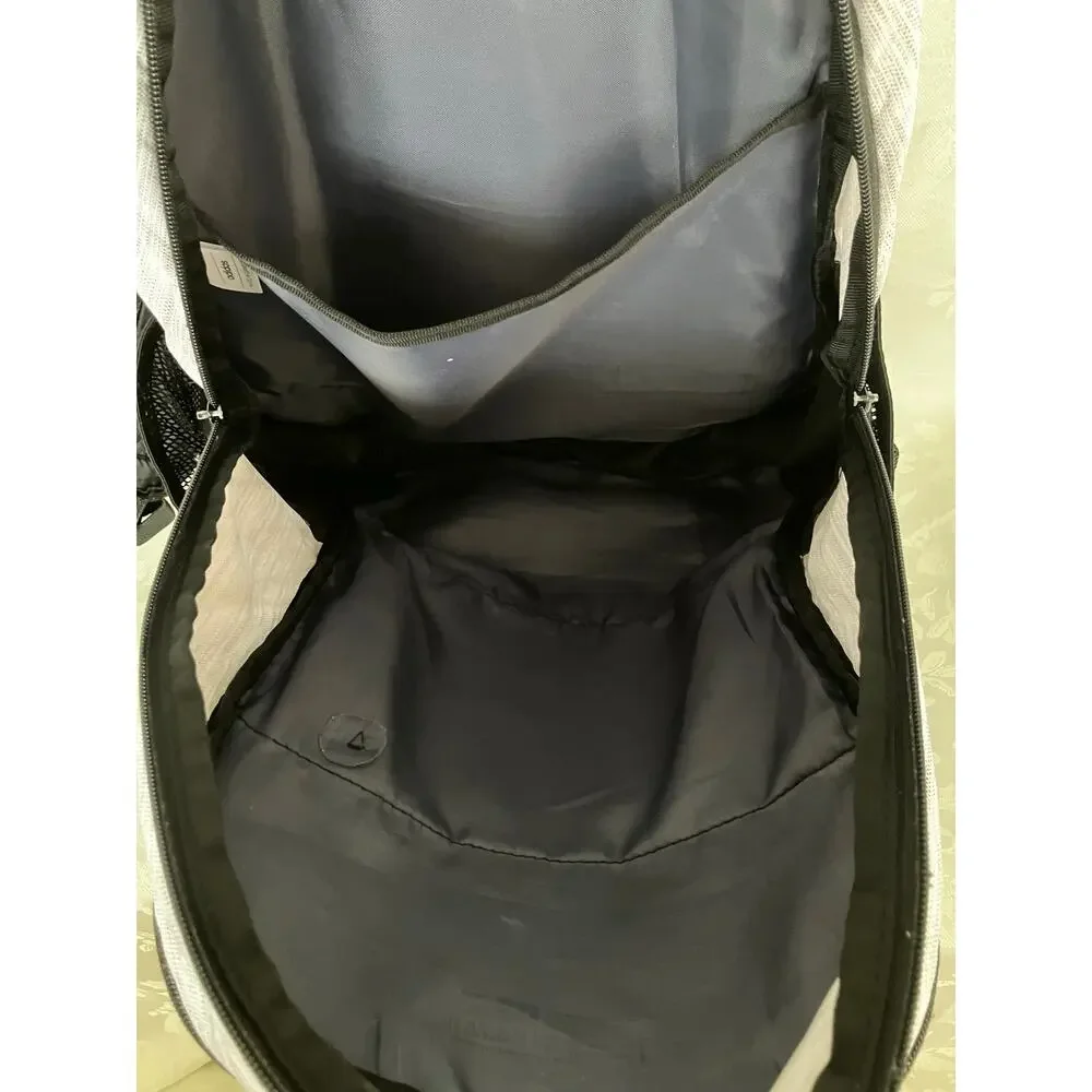 Adidas Gray Heather Backpack School Book Bag Laptop Travel Black White